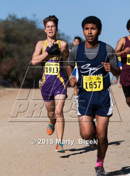 Thumbnail 2 in CIF State Cross Country Championships (D5 Boys Race) photogallery.