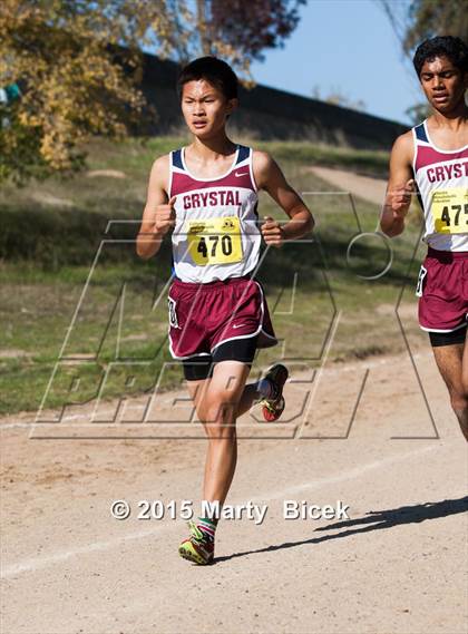 Thumbnail 1 in CIF State Cross Country Championships (D5 Boys Race) photogallery.