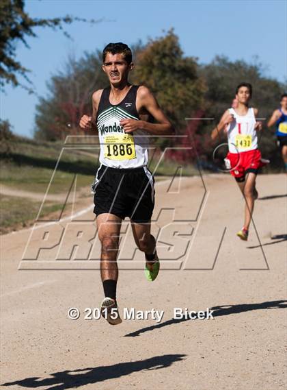 Thumbnail 2 in CIF State Cross Country Championships (D5 Boys Race) photogallery.