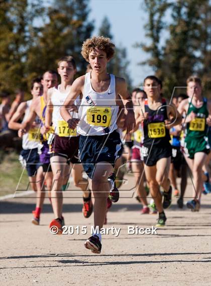 Thumbnail 2 in CIF State Cross Country Championships (D5 Boys Race) photogallery.