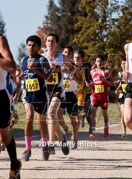 Thumbnail 3 in CIF State Cross Country Championships (D5 Boys Race) photogallery.