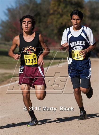 Thumbnail 2 in CIF State Cross Country Championships (D5 Boys Race) photogallery.