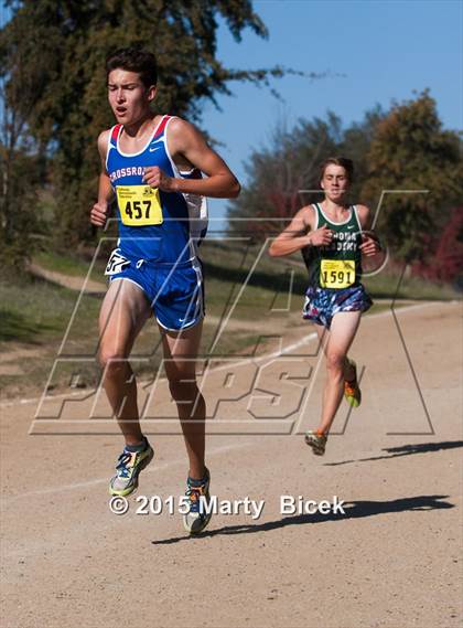 Thumbnail 2 in CIF State Cross Country Championships (D5 Boys Race) photogallery.