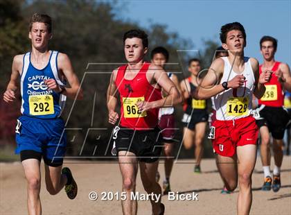 Thumbnail 1 in CIF State Cross Country Championships (D5 Boys Race) photogallery.