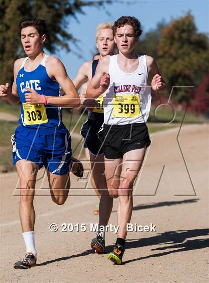 Thumbnail 2 in CIF State Cross Country Championships (D5 Boys Race) photogallery.