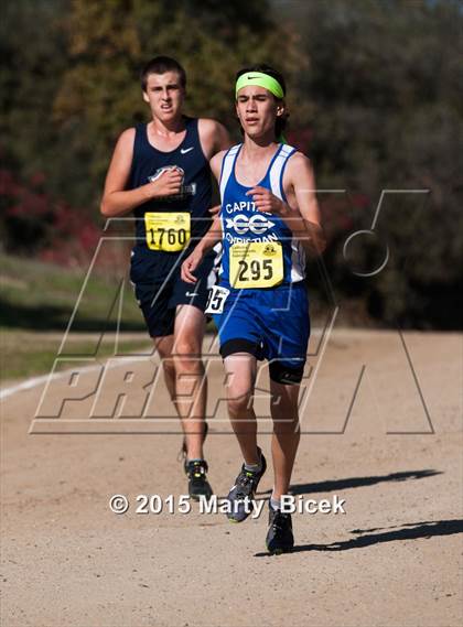 Thumbnail 1 in CIF State Cross Country Championships (D5 Boys Race) photogallery.