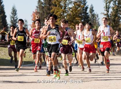 Thumbnail 1 in CIF State Cross Country Championships (D5 Boys Race) photogallery.