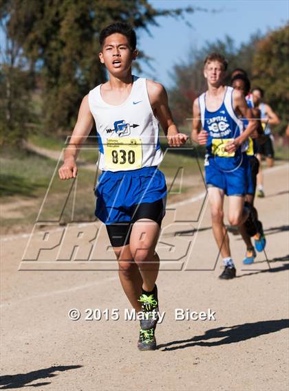 Thumbnail 2 in CIF State Cross Country Championships (D5 Boys Race) photogallery.