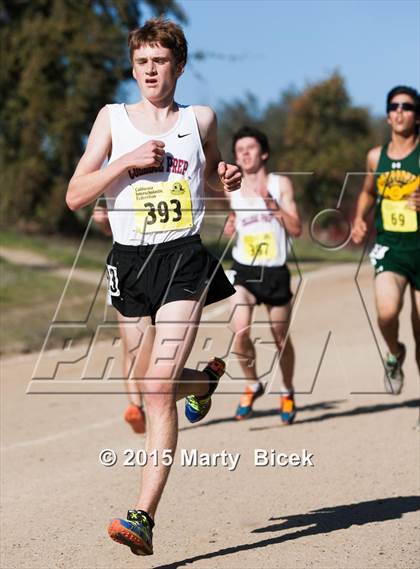Thumbnail 2 in CIF State Cross Country Championships (D5 Boys Race) photogallery.