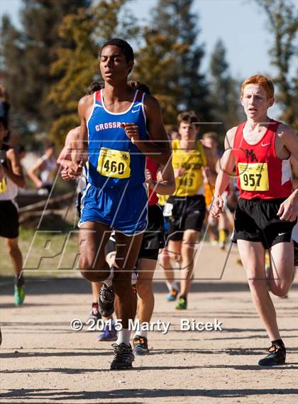 Thumbnail 3 in CIF State Cross Country Championships (D5 Boys Race) photogallery.