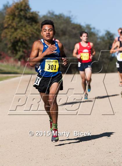 Thumbnail 3 in CIF State Cross Country Championships (D5 Boys Race) photogallery.