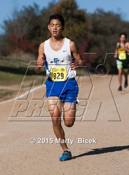 Thumbnail 2 in CIF State Cross Country Championships (D5 Boys Race) photogallery.