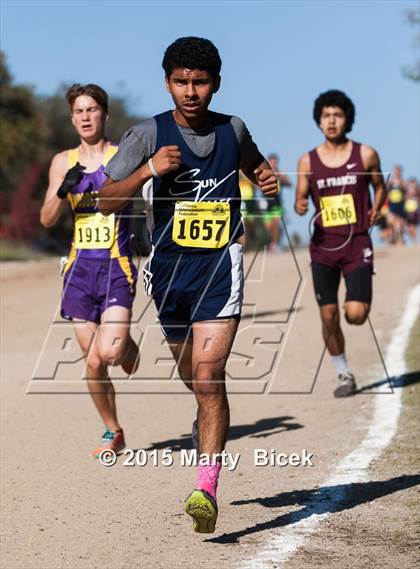 Thumbnail 3 in CIF State Cross Country Championships (D5 Boys Race) photogallery.