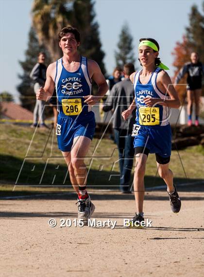 Thumbnail 2 in CIF State Cross Country Championships (D5 Boys Race) photogallery.
