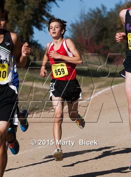 Thumbnail 3 in CIF State Cross Country Championships (D5 Boys Race) photogallery.
