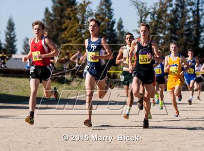 Thumbnail 2 in CIF State Cross Country Championships (D5 Boys Race) photogallery.