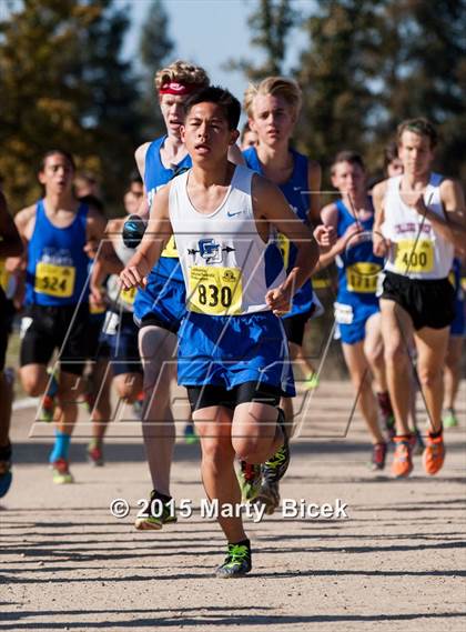Thumbnail 2 in CIF State Cross Country Championships (D5 Boys Race) photogallery.