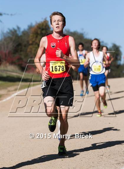 Thumbnail 2 in CIF State Cross Country Championships (D5 Boys Race) photogallery.