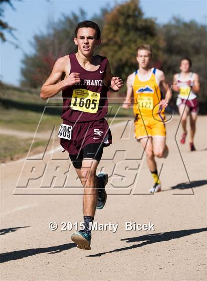 Thumbnail 2 in CIF State Cross Country Championships (D5 Boys Race) photogallery.