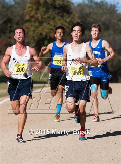 Thumbnail 1 in CIF State Cross Country Championships (D5 Boys Race) photogallery.
