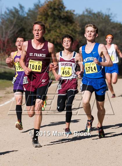 Thumbnail 2 in CIF State Cross Country Championships (D5 Boys Race) photogallery.