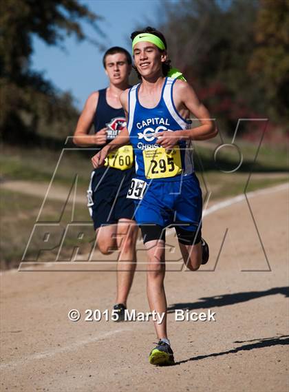 Thumbnail 2 in CIF State Cross Country Championships (D5 Boys Race) photogallery.