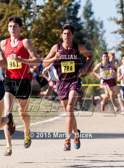 Thumbnail 1 in CIF State Cross Country Championships (D5 Boys Race) photogallery.