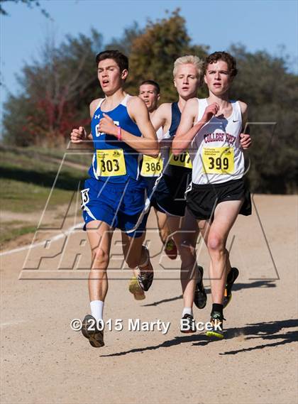 Thumbnail 3 in CIF State Cross Country Championships (D5 Boys Race) photogallery.