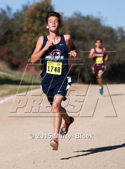 Thumbnail 3 in CIF State Cross Country Championships (D5 Boys Race) photogallery.