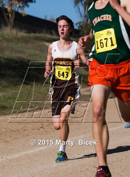 Thumbnail 3 in CIF State Cross Country Championships (D5 Boys Race) photogallery.