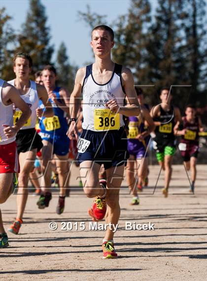 Thumbnail 1 in CIF State Cross Country Championships (D5 Boys Race) photogallery.
