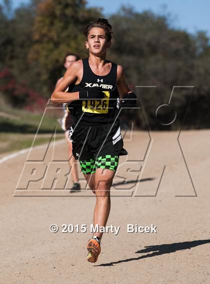 Thumbnail 2 in CIF State Cross Country Championships (D5 Boys Race) photogallery.