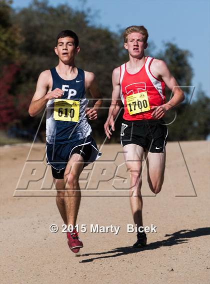 Thumbnail 3 in CIF State Cross Country Championships (D5 Boys Race) photogallery.