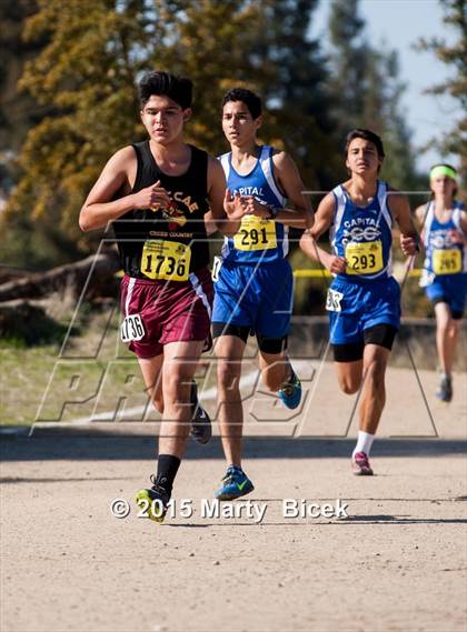 Thumbnail 1 in CIF State Cross Country Championships (D5 Boys Race) photogallery.