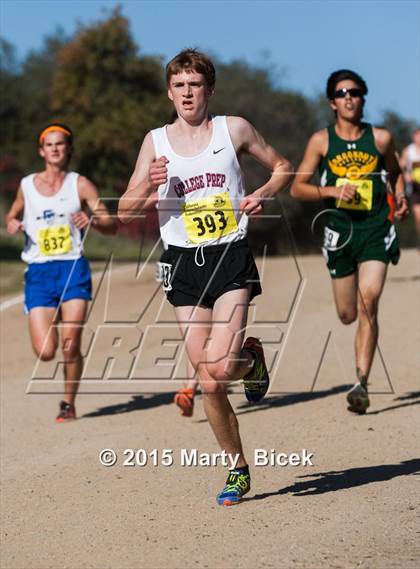 Thumbnail 1 in CIF State Cross Country Championships (D5 Boys Race) photogallery.