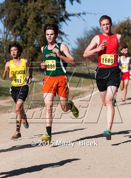 Thumbnail 1 in CIF State Cross Country Championships (D5 Boys Race) photogallery.