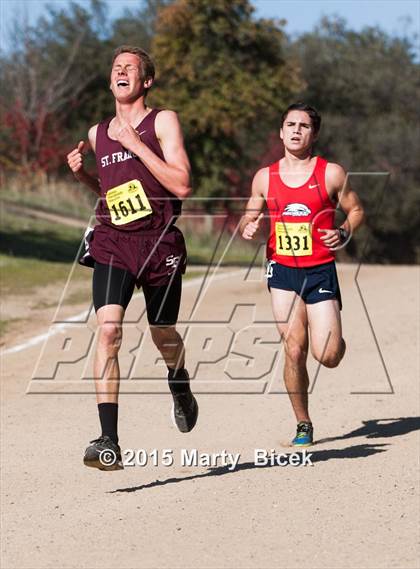 Thumbnail 1 in CIF State Cross Country Championships (D5 Boys Race) photogallery.