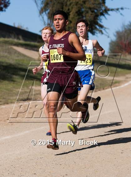 Thumbnail 3 in CIF State Cross Country Championships (D5 Boys Race) photogallery.