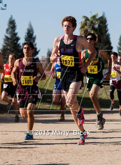 Thumbnail 2 in CIF State Cross Country Championships (D5 Boys Race) photogallery.