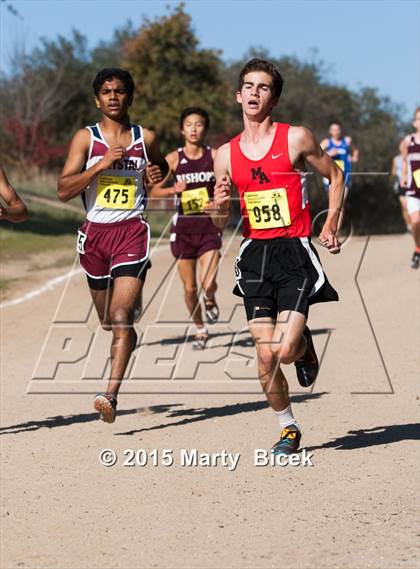 Thumbnail 2 in CIF State Cross Country Championships (D5 Boys Race) photogallery.