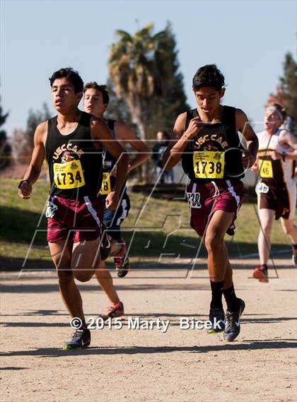 Thumbnail 1 in CIF State Cross Country Championships (D5 Boys Race) photogallery.
