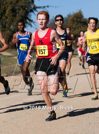 Thumbnail 1 in CIF State Cross Country Championships (D5 Boys Race) photogallery.