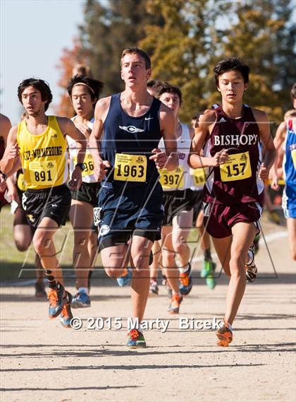 Thumbnail 1 in CIF State Cross Country Championships (D5 Boys Race) photogallery.