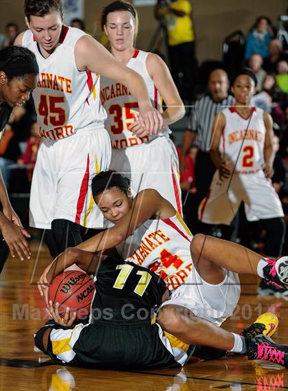Thumbnail 3 in Incarnate Word Academy vs Marian Catholic (Prepcasts Elite Girls Shootout VI) photogallery.