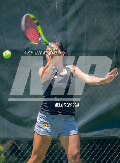 Thumbnail 3 in NCHSAA 3A Mid-East Regionals - Singles photogallery.