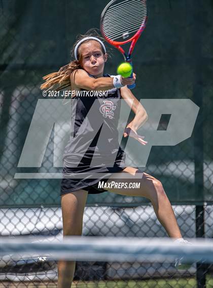 Thumbnail 2 in NCHSAA 3A Mid-East Regionals - Singles photogallery.