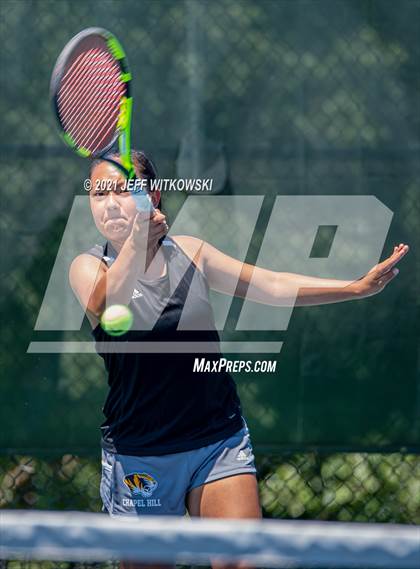 Thumbnail 1 in NCHSAA 3A Mid-East Regionals - Singles photogallery.