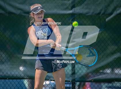 Thumbnail 1 in NCHSAA 3A Mid-East Regionals - Singles photogallery.