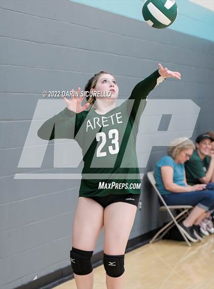 Thumbnail 3 in Arete Prep vs Tempe Prep (Epic Tourneys Volleyball Invite) photogallery.
