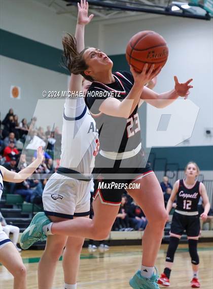 Thumbnail 3 in Coppell vs. Allen (UIL 6A Girls Basketball Bi-District) photogallery.